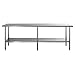 Kratos Commercial Worktable, All-Stainless Steel Kitchen Prep Table with Undershelf, 96