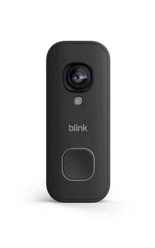 Blink Videocitofono cablato 2K+ (ultimo modello) | Videocitofono con video 2K a figura intera | Alimentazione con cablaggio continua | Audio ottimizzato | Protezione IP65 | Nero