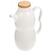 HEMOTON Distributore di Salsa di Soia in Ceramica con Tappo di Sughero Bianco Distributore di Olio Piccolo Distributore di Aceto in Porcellana Cruet Cruet in Stile Giapponese Lattina di