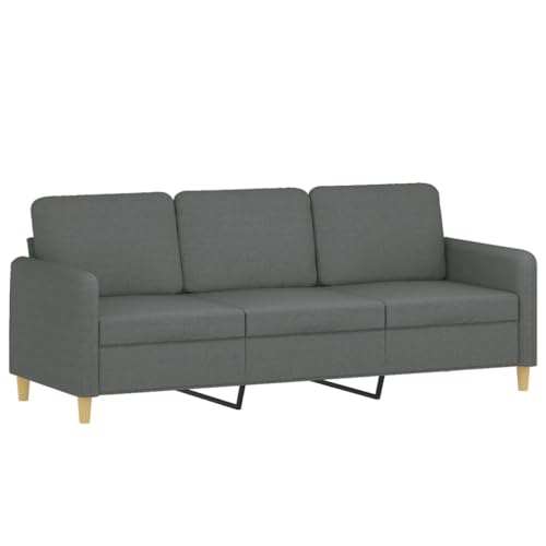Gecheer 3-TLG. Sofagarnitur Sessel Couch Sofa Wohnzimmersofa Couchgarnitur Designsofa Sitzmöbel Polstermöbel mit Kissen Dunkelgrau Stoff 3202143 – Bild 5