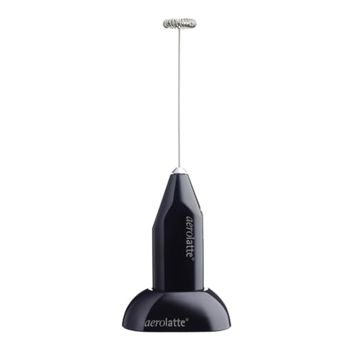 Aerolatte Milk Frother with Counter Stand, The Original Steam-Free Frother, Black
