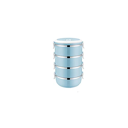 Contenitore portapranzo impilabile in acciaio inox con scomparto isolante, 3 colori a scelta (blu)