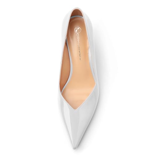 Image of Women Pointed Closed Toe 2.5 Inch Kitten Heel Slip On Pumps | Elegant Comfort Formal Dress Footwear, Versatile Ladies Shoes For Office Wedding Party Evening Daily Occasions
