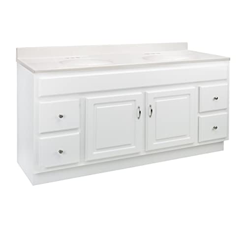 Design House Concord 61 Inch Bathroom Vanity with Cultured Marble
