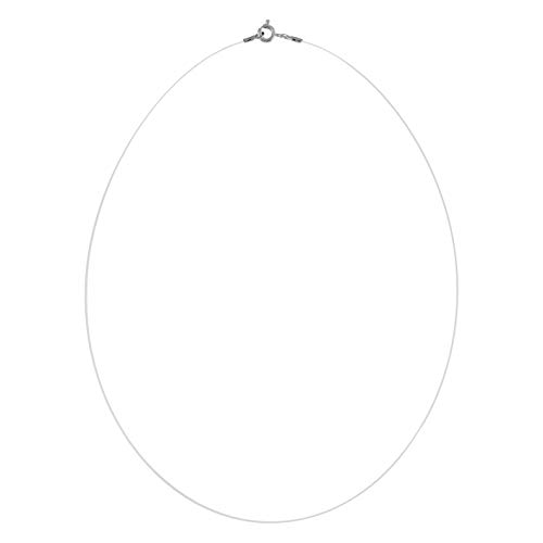 1001 Bijoux Collier fil nylon fermoir argent 925‰ 42cm + écrin (offert) + Certificat...
