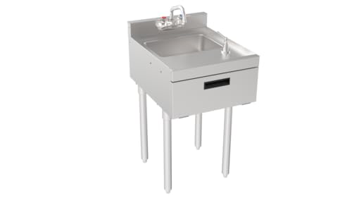 Fregadero de mano Silver Series de 18 pulgadas fabricado con materiales duraderos