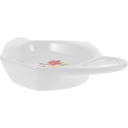 AUTSUPPL Portabustine Tè in Ceramica Forma di Teglia Vintage Piatto Antipasti e Spezie Supporto Riutilizzabile per Casa Ristorante e Sala Tè