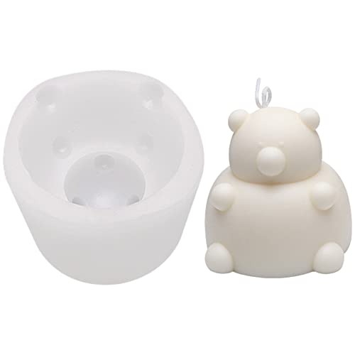 Cubitos de hielo moldes de jabón dulce oso para hacer velas de pasta de goma de chocolate pastel de regalo herramientas de decoración de moldes de velas