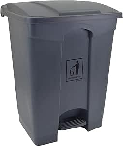45 Ltr Plastic Garbage Bin with Pedal, Step on Waste Bin (Grey)