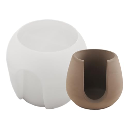 Molde de silicona para resina – Molde de fundición antiadherente, moldes de silicona reutilizables para macetas, para el hogar, portavelas de resina, yeso, cemento, contenedores de almacenamiento