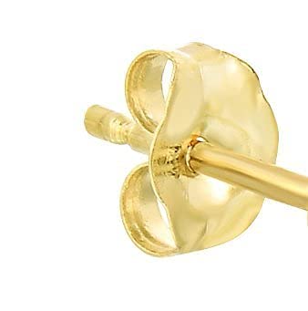 14K Yellow Gold Diamond-Cut Ball Stud Earrings (8Mm) #TOP2