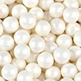 Mini Glimmer Gumballs 0.5 Inch White, 2 Pounds