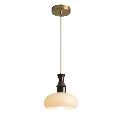 Lustre médiéval à LED en verre contre la lumière agressive, suspension rétro de 15 cm