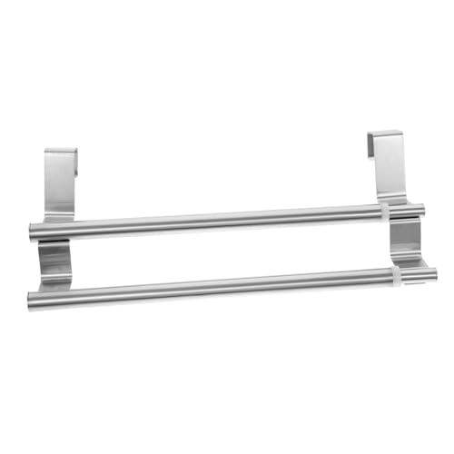 jojofuny Porte-Serviettes Double Extensible Acier Inoxydable Support Mural Robuste et Réglable pour Salle de Bain et Cuisine Rangement Pratique et Économiseur Espace