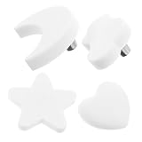 HOMSFOU 4piezas Tiradores Tocador Forma De y Corazón Pomos Kawaii Para Decoración De Tocador Resistentes y Cómodos Para Niñas