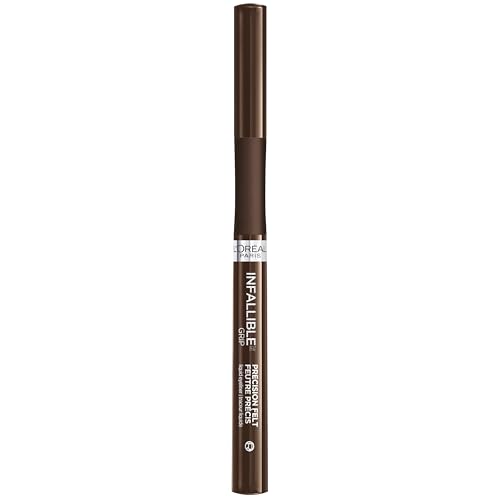 L'Oreal Paris L’Oreal Paris Makeup Infallible Grip Precision Felt Eyeliner, Smudge Resistant, Long Lasting Waterproof Eyeliner, Brown, Brown, 0.03 fl oz
