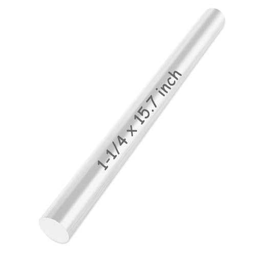 1PCS Aluminum Rod 1-1/4 inch Aluminum Round Bar Stock 6061 Solid Extruded Lathe Bar Stock Aluminums Round Rod 16 inch Round for Industrial, DIY Craft