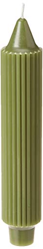 Root Candles Unscented Grecian Collenette Candles, Dark Olive, 7", 4-Count
