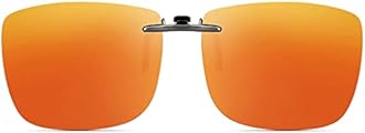 Polarized Clip On Sunglasses Over Prescription Glasses Men Women Compact Fit Non-Flip Up