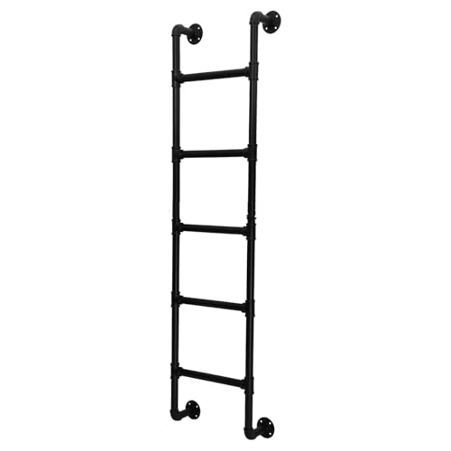 Escalera de salida de hierro negro en alturas de 1,2 m, 1,5 m, 1,8 m, 2,4 m y 3 m