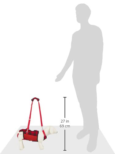 La La Walk ララウォーク チェックカーニバル 歩行補助ハーネス　L Amazon | 歩行補助ハーネスLaLaWalk 小型犬ダックス兼用 赤チェック
