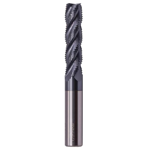 Image of 1 /2 inch 4 Flute Solid Carbide Long Roughing End Mill, ALCrSiN Nano Coated | 35 Degree Helix, 1 /2 inch Cutting Diameter, 1 /2 inch Shank Diameter, 2 inch Length of Cut, 4 inch Overall Length