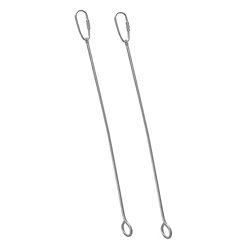 SUPVOX 2 Piezas alimentador de Jaula de pájaros codorniz Neto Jaula para cacatúas comedero pajaros Bird Feeder brocheta de Fruta de Loro Soporte para palitos de Comida Acero Inoxidable
