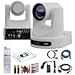 PTZOptics Move SE SDI/HDMI/USB/IP PTZ Camera with 20x Optical Zoom (White) (PT20X-SE-WH-G3) + Lens Cleaning Kit + HDMI Cable + Ethernet Cable + Color Wire Ties