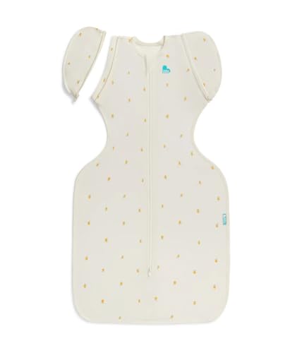 Image of Love to Dream Swaddle Up Transition Bag, Viscose from Bamboo, Arms Up Position, Soft and Sustainable Bamboo Fabric, Sleep Bag, 1.0 TOG, (20-24C) Ideal for Moderate Temps Cream Lemons, 13-19lbs
