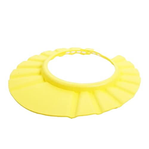 Baby-Duschkappe Baby-Kopfschutz Duschkappe FüR Kinder Baby-Badekappe Kreatives Shampoo Schutzhut Und GehöRschutz Verstellbare Weiche Badeduschkappe FüR Baby-Baby-Badekappe Gelb