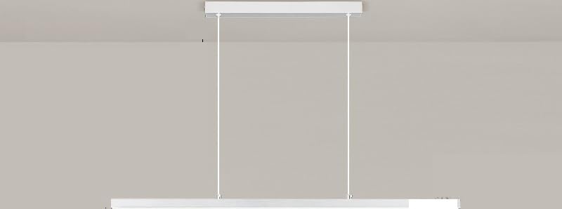 Lustre LED restaurant blanc 100cm pour éclairage cuisine et îlot de table