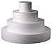 Kit basi Torta 4 Forme circolari in polistirolo per Cake Design, Altezza 10cm basi 10cm, 20cm, 30cm e 40cm