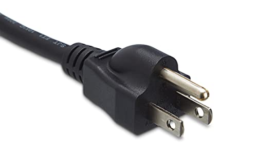 Image of Amazon Basics Computer Monitor TV Replacement Power Cord, 12 ft, 24 count, Black