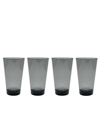 El Mejor Listado de Vaso high ball - solo los mejores. 46 Set 4 Vasos High Ball Liso Gris Acrilico 640 Ml C/u Cs-027 Vasos altos