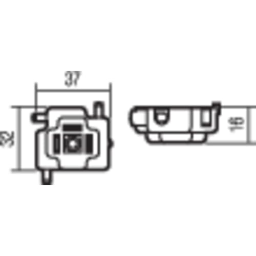 Image of HELLA 001909001 H4 Bulb Connector with Snap Lock, Multi