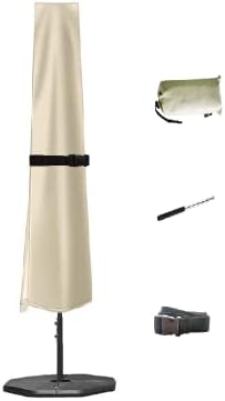 CoverFml Patio Umbrella Cover, Fit 7-11Ft Outdoor Parasol, 420D Protective Waterproof And UV-Resistant, Market Umbrella Covers, With Rod And Package bag.