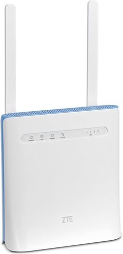 Image of ZTE MF286D 4G+ LTE Home Router, CAT 12 600Mbps, White, 2.4/5GHz Wi-Fi, with 2 External Antennas, Unlocked, Works with Any SIM