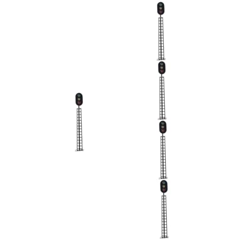 SEWOART 5pcs Miniature Traffic Light Signal Lamp Model for Scale Model Railroad Table