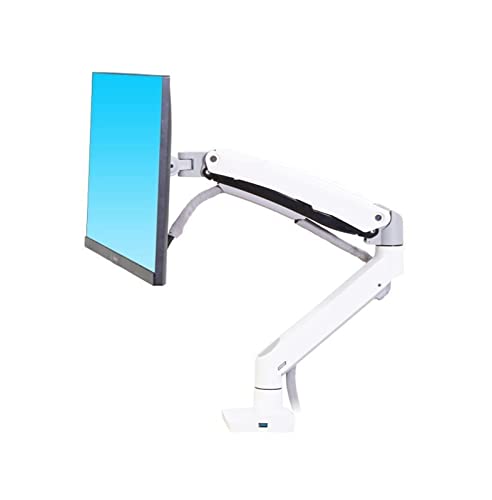 Image of Monitor Arm, F100A Gas Spring Arm 22-35 Inch Screen Desktop Monitor Holder 360 Rotate 3-12kgs Monitor Mount Arm with USB 3.0 Port(Bianco)