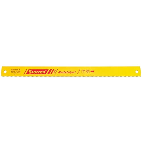 Starrett Redstripe Solid High Speed Steel Power Hacksaw Blade - Ideal for Contractors and Tradesmen - .062
