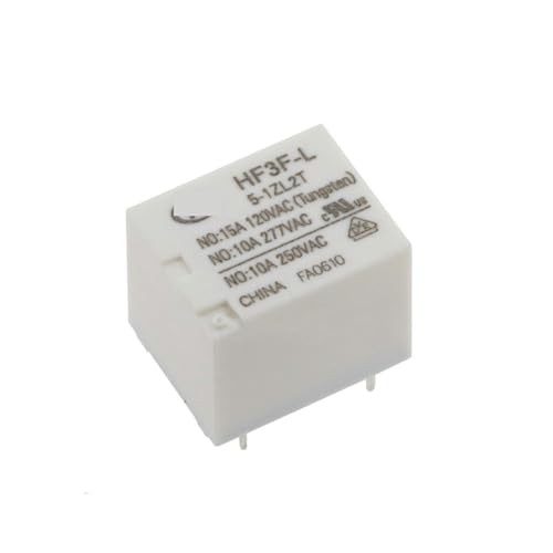 Relé HF3F-L-05-1ZL2T de 6 pines y 10A para control de circuitos de baja tensión