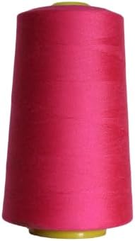 Premium Overlock Thread Cone   5000 Yards | 100% Polyester Thread 5000 Yards | 40+ Colours Black,Natural,Cream,Navy, Burgundy A8