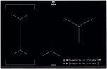 Electrolux Serie 600 Piano Cottura a Induzione 4 Fuochi da Incasso, LIL83443 Bridge 80 cm, Tecnologia Hob2Hood® e Zone Cottura Flessibili, 780x520 mm, Nero