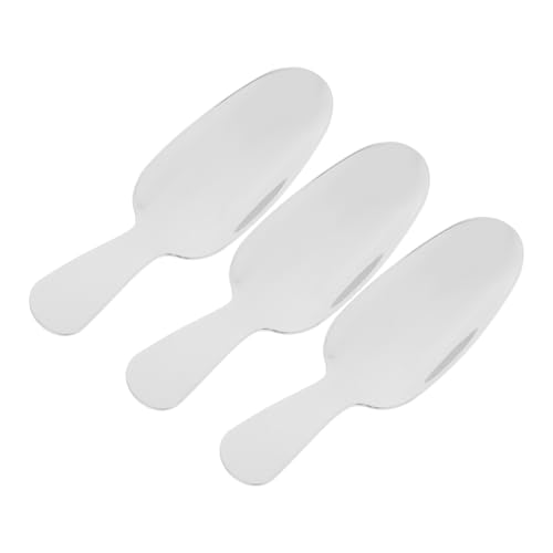 Toyvian 3 Piezas Cucharas para Postres de Acero Inoxidable Mango Corto Multiusos para Helados Té y Repostería Diseño Ergonómico y Seguro para Hogar y Restaurantes