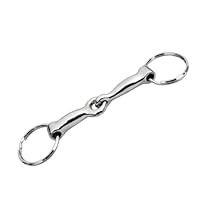 OUDQFCJ Horse Keychain for Horse Tack, Hobby Horse Bit, Zinc Alloy Single Connector, Horsebit Key Knot, Horse Accessories