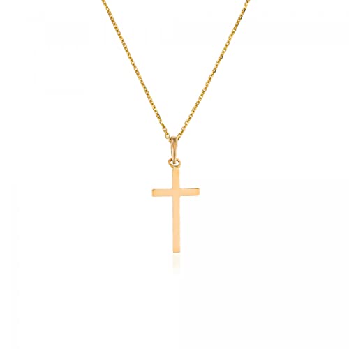 Damen Halskette Kreuz 9ct Gelbgold - Idee Geschenk Weihnachten Cover