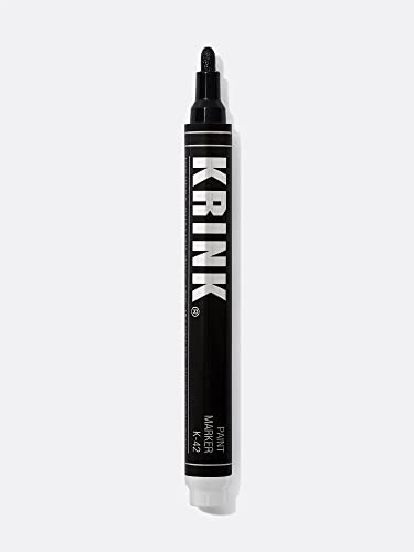 Krink K-42 Black Paint Marker - Vibrant And Opaque Fine Art Paint Pen For Any Surface - Permanent Marker With Alcohol-Based Paint For Metal Glass Paper Painted Surfaces And More #TOP12
