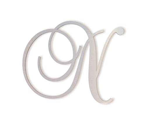 Metal Letter – N – Large Monogram – Wall Hanging – Cursive – Indoor and Outdoor Use