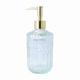 PARSA Beauty distributeur savon en verre avec accents dorés – Accessoire...