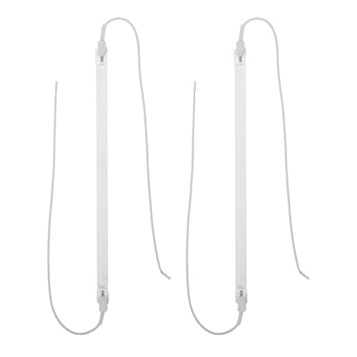 ifundom Quarzrohr Heizelemente 2 Stück 26cm Mattiert mit Kabel Ersatz für Herdplatten und Infrarot Heizstrahler Inklusive Heizelement für Tragbare Keramikheizer im Innen und Außenbereich